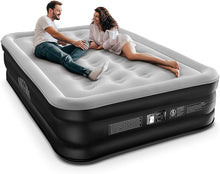 Load image into Gallery viewer, Airefina 18&quot; Air Mattress Full with Built in Pump, Blow up Mattress in 3 Mins, Colchon Self Inflating Mattress with Flocked Surface for Home, Comfort, Foldable &amp; Portable 75x54x18in
