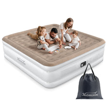 Load image into Gallery viewer, King Air Mattress with Built in Pump, 20” Raised Inflatable Mattress for Camping&amp;Guest, Fast-Inflating Blow Up Mattresses, Upgraded Wave Beam Strong Support, Durable &amp; Comfotable Air Bed
