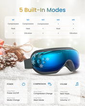 將圖片載入圖庫檢視器 RENPHO Eye Massager with Heat&amp;Gift Card, New Year/Xmas Customized Gifts, Heated Eye Mask for Relax, Bluetooth Eye Care Device, Reduce Eye Strain, Dark Circles, Ideal Winter Gifts for Women/Men
