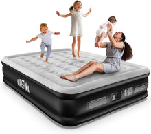 將圖片載入圖庫檢視器 Airefina Comfort Air Mattress Queen Size with Built-in Electric Pump
