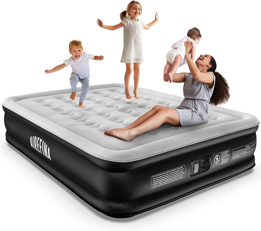 Airefina Comfort Air Mattress Queen Size with Built-in Electric Pump