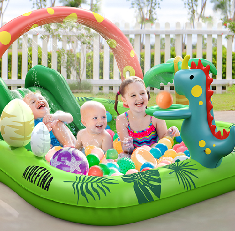 DINO PLANET INFLATABLE KID POOL