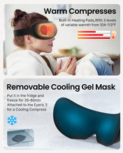 將圖片載入圖庫檢視器 RENPHO FSA/HSA Eligible Eye Massager with Heat and Cooling,Eyeris 3 Voice Controlled Eye Massager, Heated Eye Mask with DIY Massage Setting,Music Eye Care Devices for Relax,Gift for Men/Women
