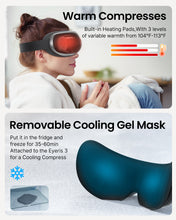 Lade das Bild in den Galerie-Viewer, RENPHO FSA/HSA Eligible Eye Massager,Eyeris 3-Voice Control Eye Massager with Heat and Cooling for Migraines, Heated Eye Mask with DIY Massage Setting, Music Eye Relax Devices,Gift for Women/Men
