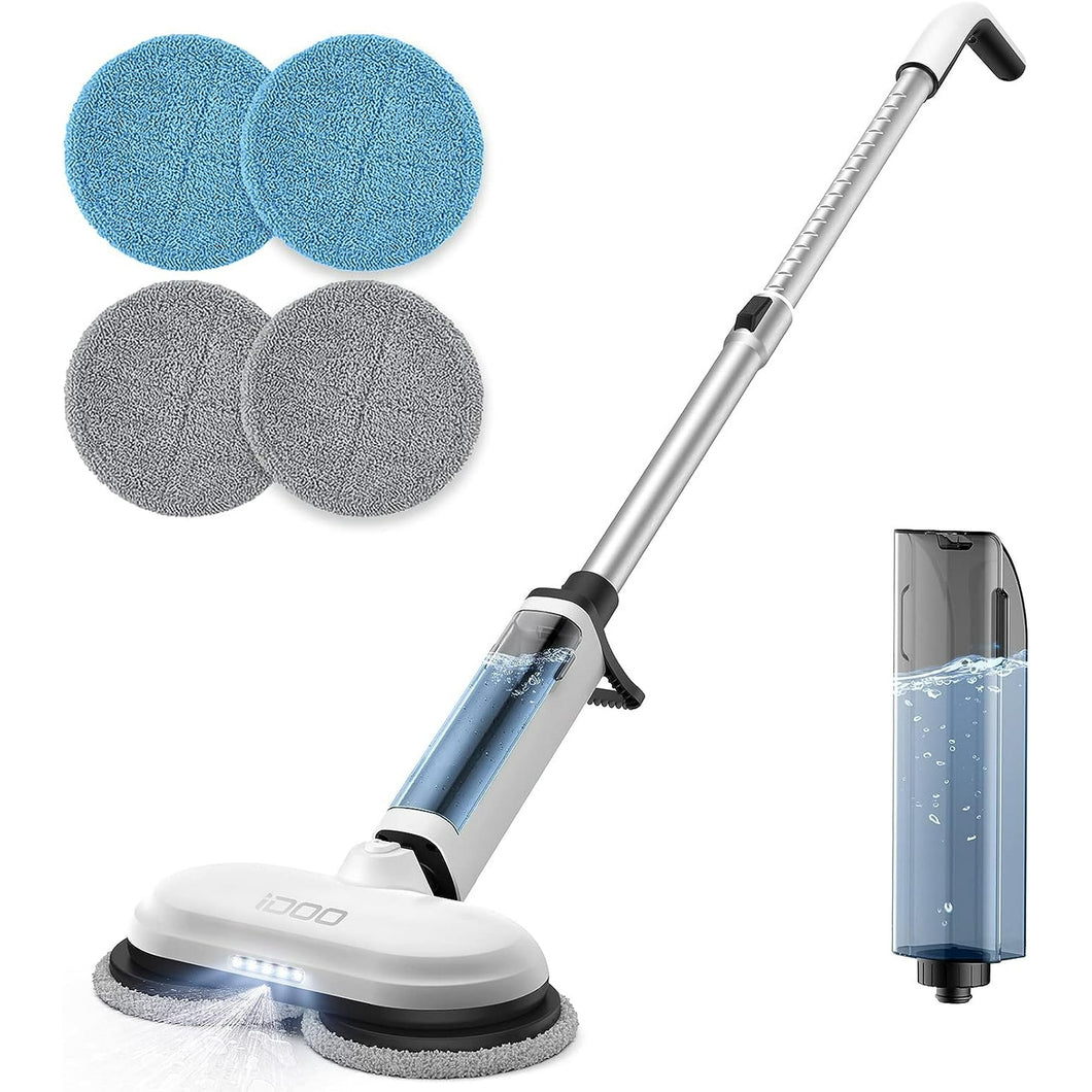 Cordless Electric Mop with Water Sprayer & LED Headlight
