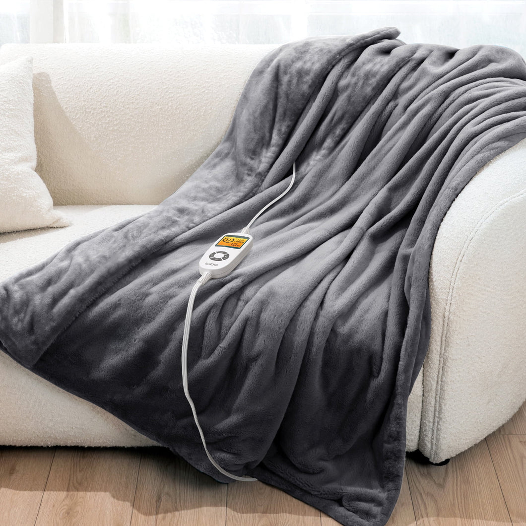 Electric Heated Blanket Throw with 10 Heating Levels & 1-10 Timer Settings, 50