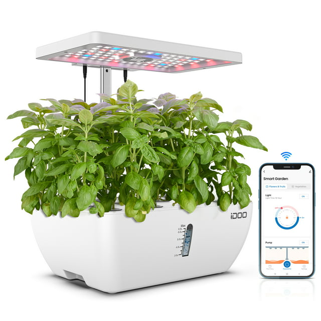 WiFi 12 Pods Hydroponic Growing System, Smart Indoor Herb Garden, Plants Germination Kit